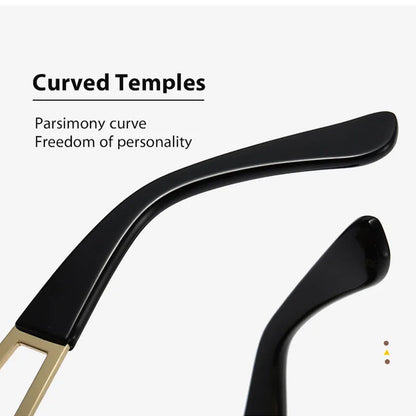 New stylish sunglasses with oversized frames, trendy metal design, perfect for fashion shows and cool street style.