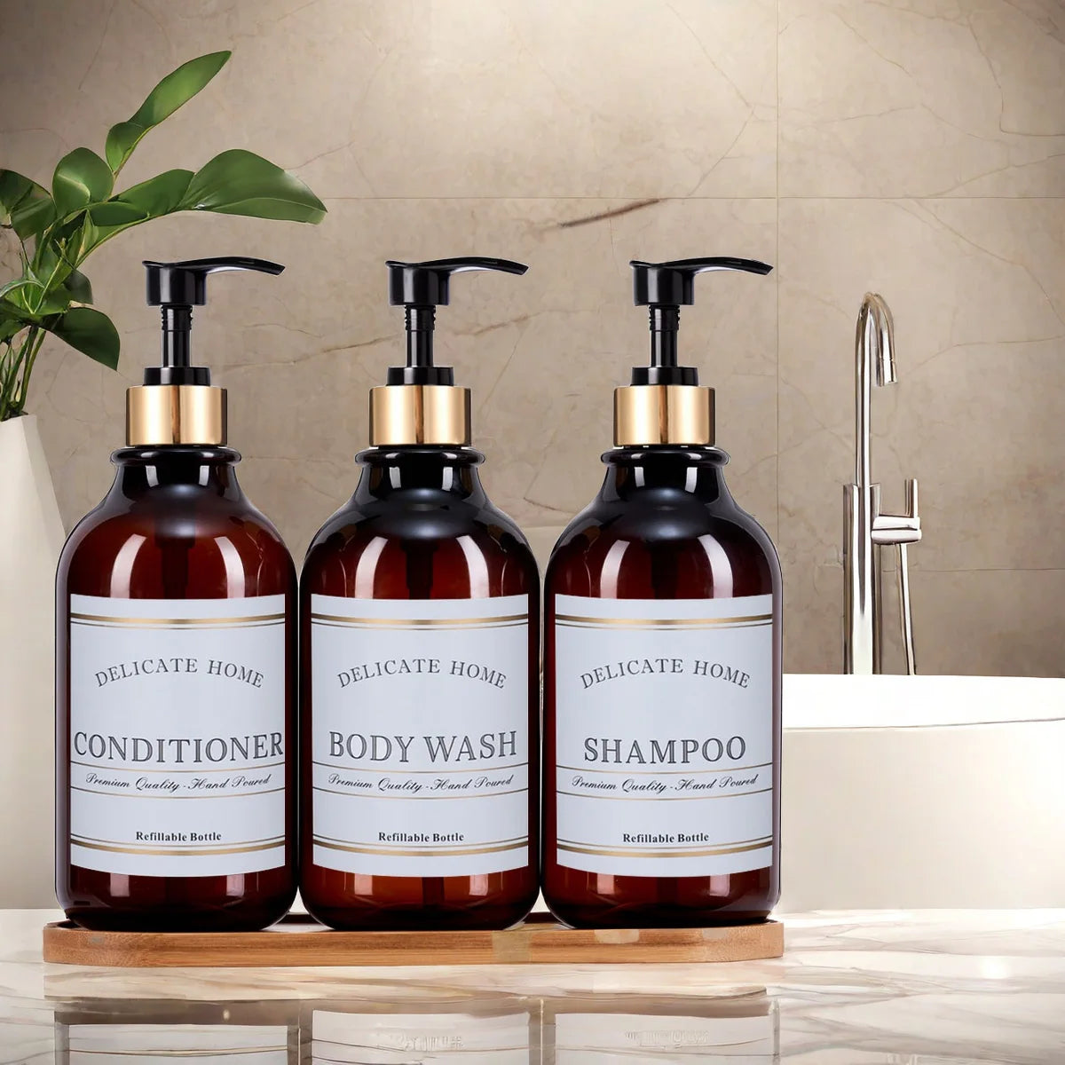 Soap Dispenser with Pump and Labels Dish Soap Dispenser for Kitchen Sink Countertop Decoration Refill Hand Wash Bottle