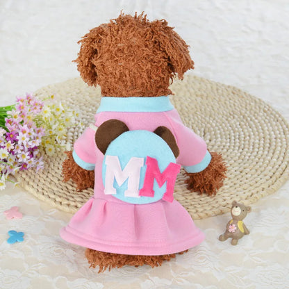 New Cartoon Dog Clothes for Small Dogs Spring Antumn Dog Coat Jacket Clothing Puppy Cartoon Pet Clothes Dress for Chihuahua