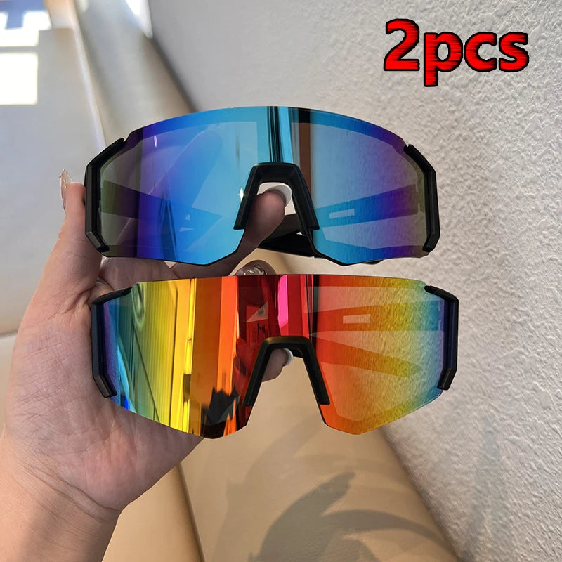 1/2pcs Cycling Sunglasses Women UV400 Sandproof Eye Protector Sun Glasses Outdoor Sports Goggle Protection Anti Radiation Lens