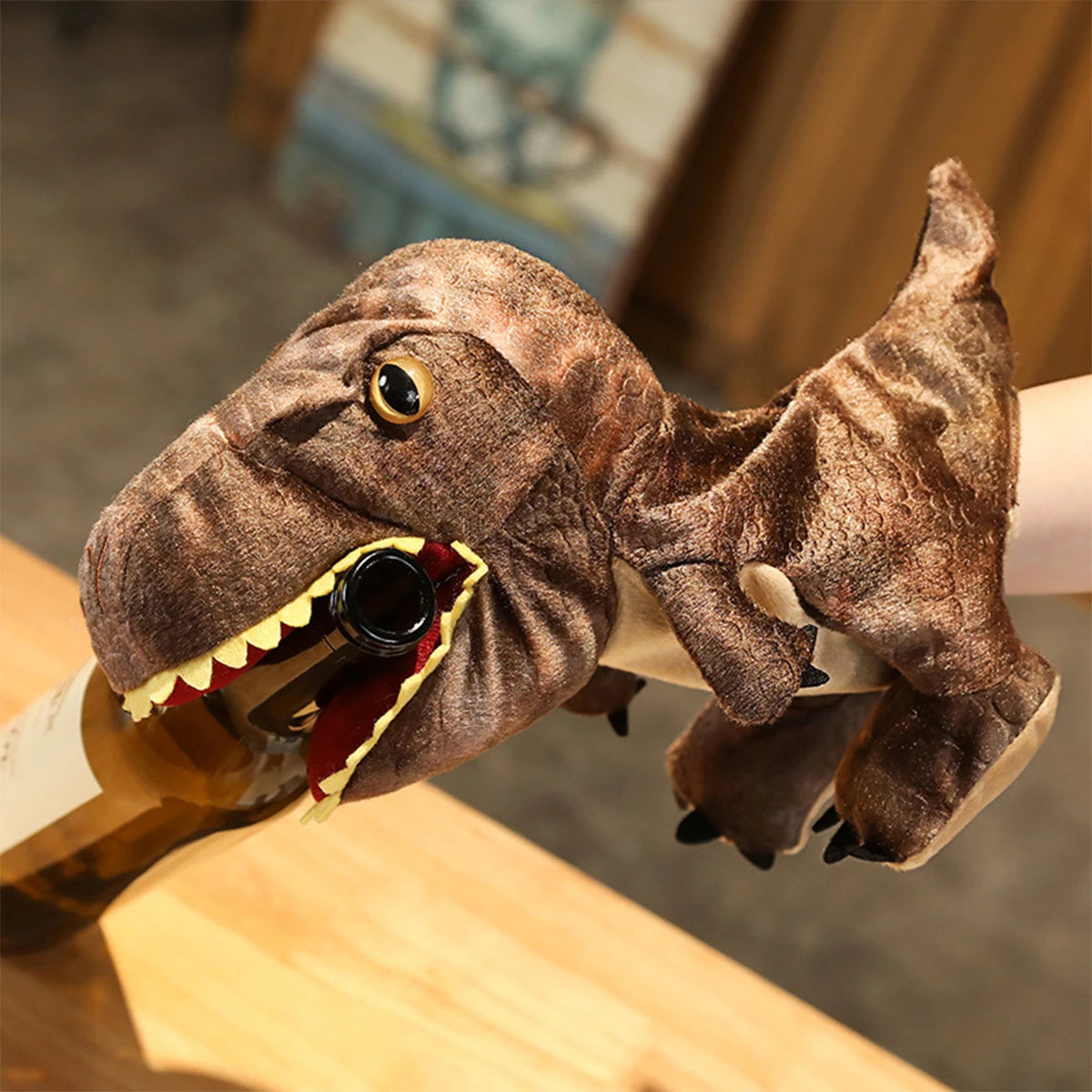 Pet Dog And Cat Interactive Toys Dinosaur Hand Puppet Toy Cartoon Plush Doll Parent-child Game Dinosaur Tyrannosaurus Rag doll
