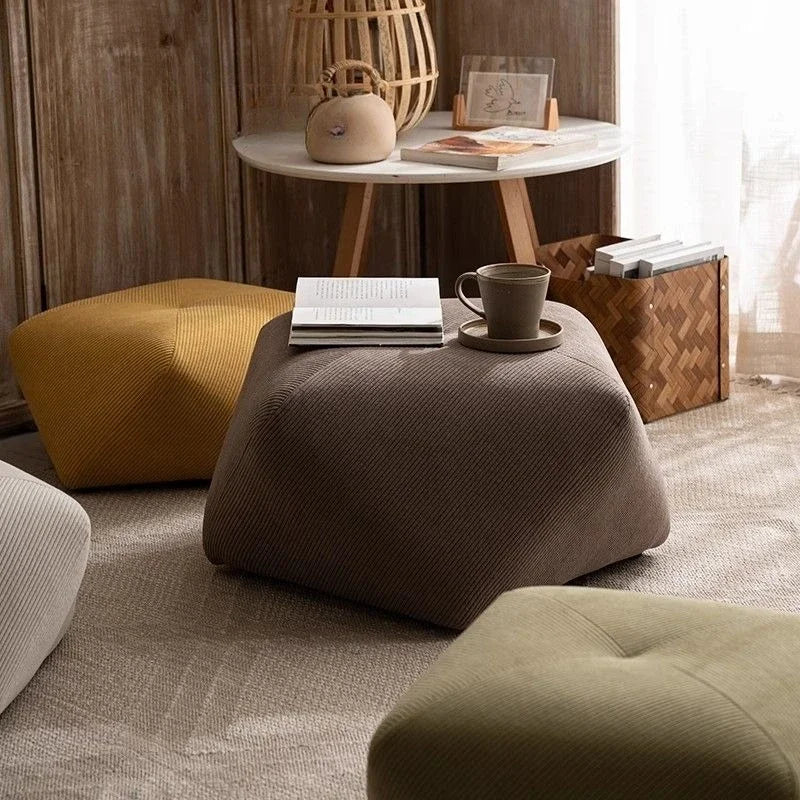 Solid wood octagonal stool for home use, shoe changing sofa, footrest, low stool, makeup seat, pedestal