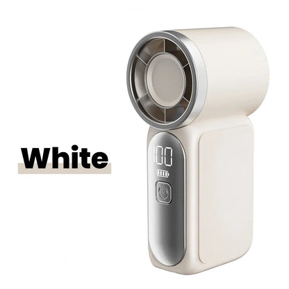 Portable Handheld Mini Fan 5 Speed Adjust Type c Rechargeable Fan Digital Display Desktop Fan Outdoor