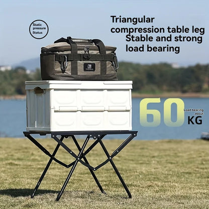 PORTABLE FOLDING TABLE - no assembly required, lightweight and sturdy,  Folds up and stows away without taking up space