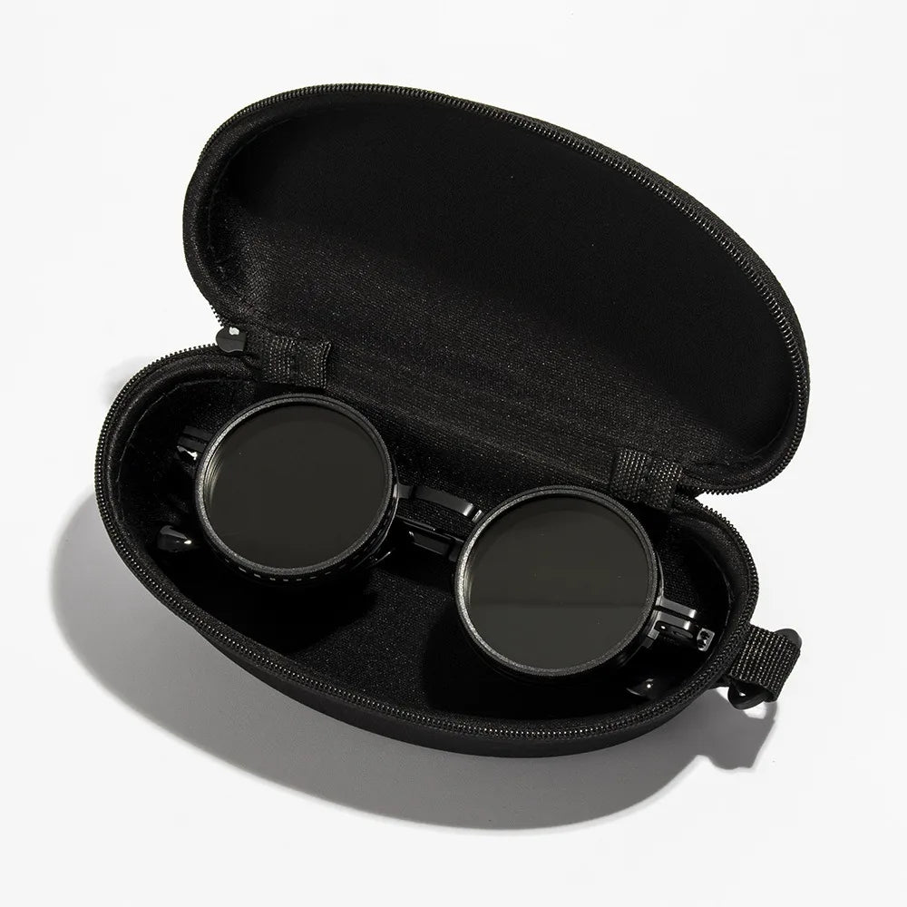 ND2-400 Adjustable Dimming Glasses ND Filter UV400 Polarized Sunglasses With Glasse Case 9 Level Fishing Sunglasses Outdoor