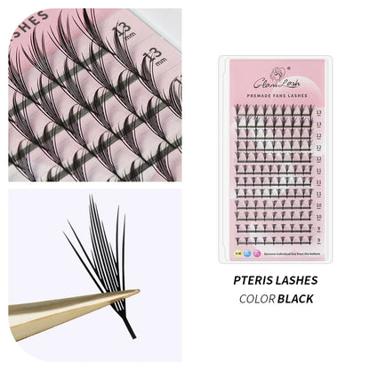 GLAMLASH Comic Spire False Comango Lashes Automatic Flowering Premade Volume Fans Eyelashes Extensions Individual Makeup Tools