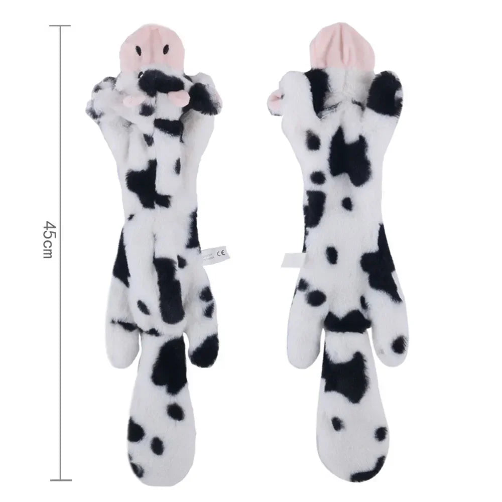 Cute Plush Squeak Toys Pet Wolf Rabbit Animal Plush Toys Dog Chew Whistling Involved Squirrel Dog Toy Funny Pet Products