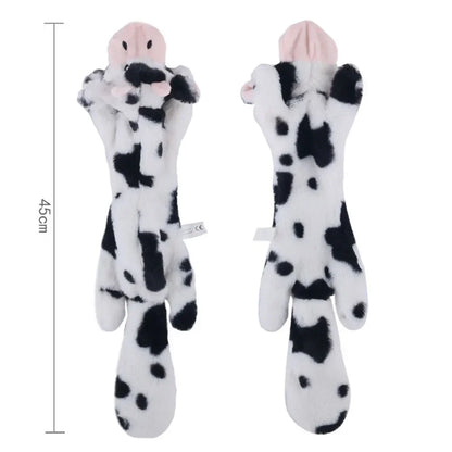 Cute Plush Squeak Toys Pet Wolf Rabbit Animal Plush Toys Dog Chew Whistling Involved Squirrel Dog Toy Funny Pet Products