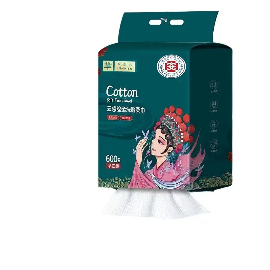 50sheets Disposable Face Towel For Washing Soft Cotton Dry Wipes Facial Cloths Towelettes For Washing And Drying Facial Tissue