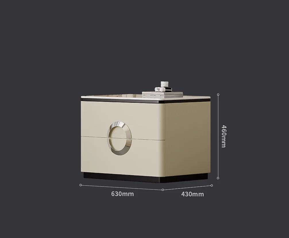 Italian Luxury Modern Bedside Cabinet Simple Household Bedroom Furniture With Panel Wood For General Home Use