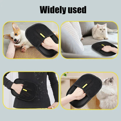 Pet Hair Cleaning and Removal Glove, Double‑Sided Pet Grooming Glove, Reusable Tool Suitable for Sofa, Dog and Cat Hair Cleaning