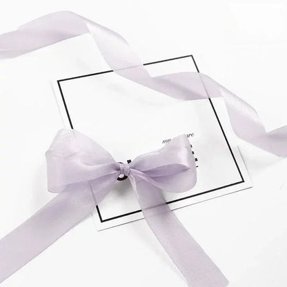 Beautiful Translucent Chiffon Ribbons 2.5cm Width DIY Handicraft Bowknot Festival Gift Box Packing Ribbons