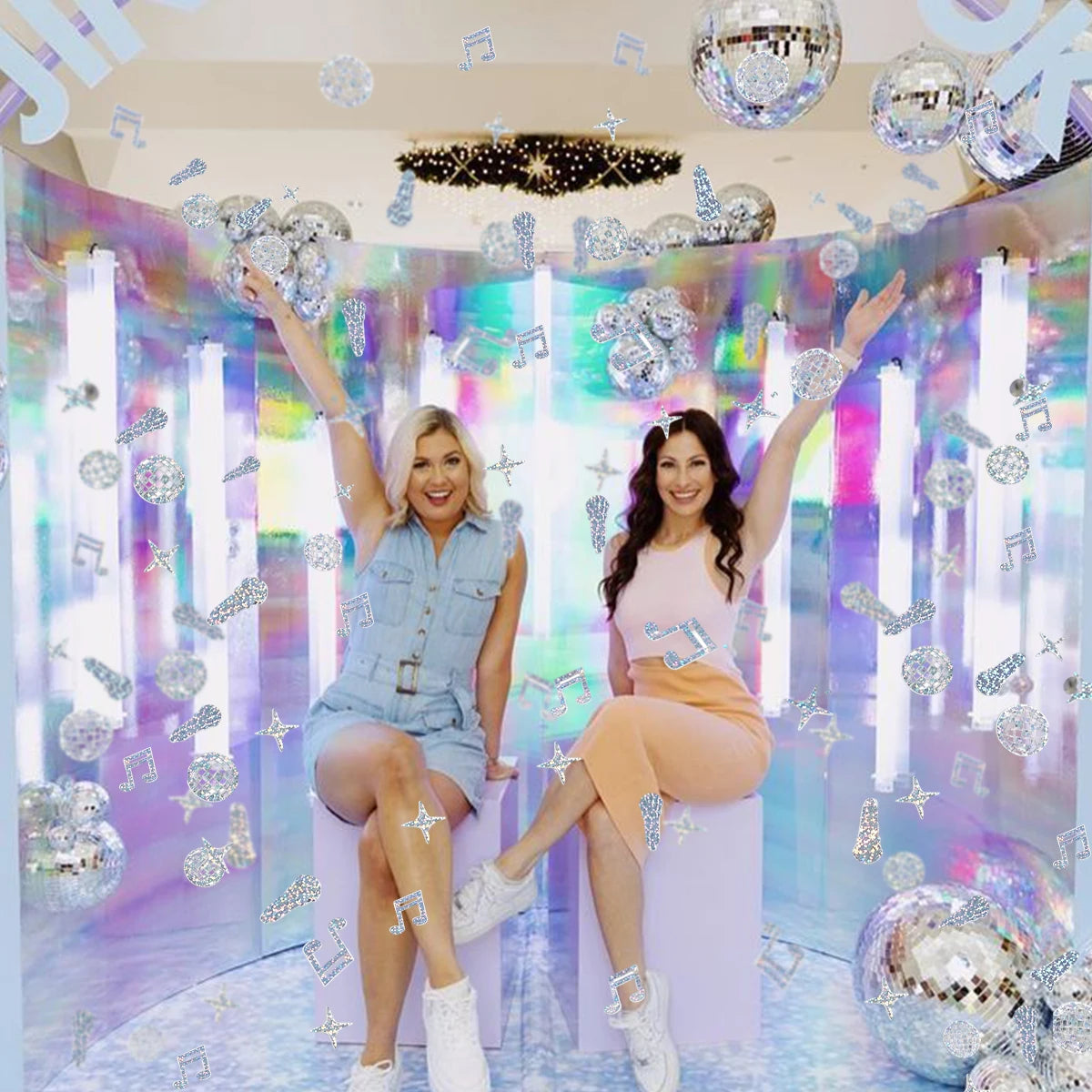 1 Set Disco-Themed Confetti & Glitter Disco Ball Party Decorations — Ideal for Disco, Birthday, and Music-Themed Parties