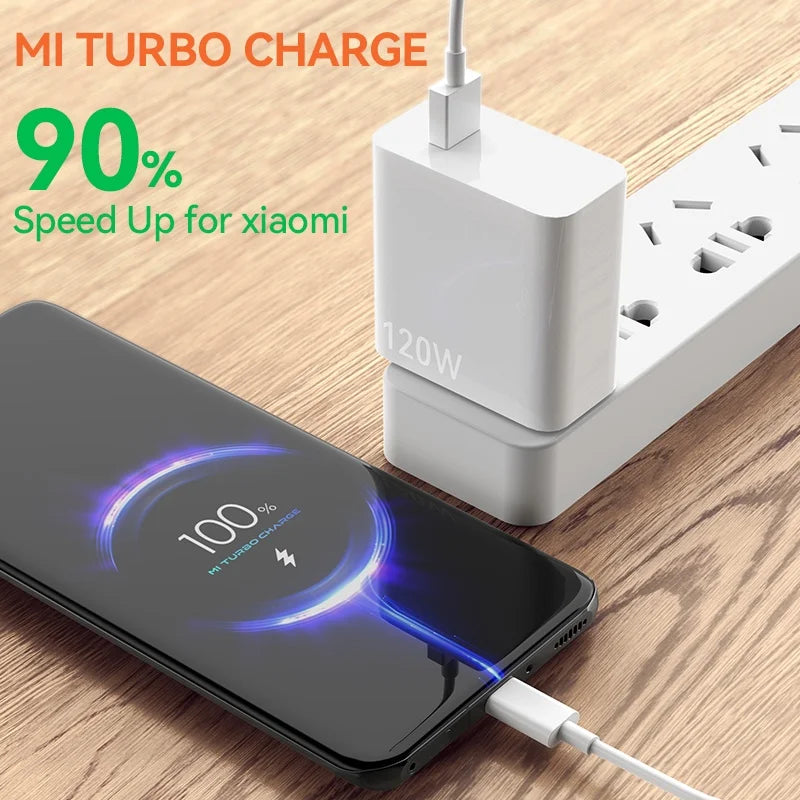 Original Xiaomi 6A 120W USB C-type Ultra Fast Charging Cable Xiaomi Mi 13 12 Pro Realme POCO 12 Turbo Fast Charging Data Cable