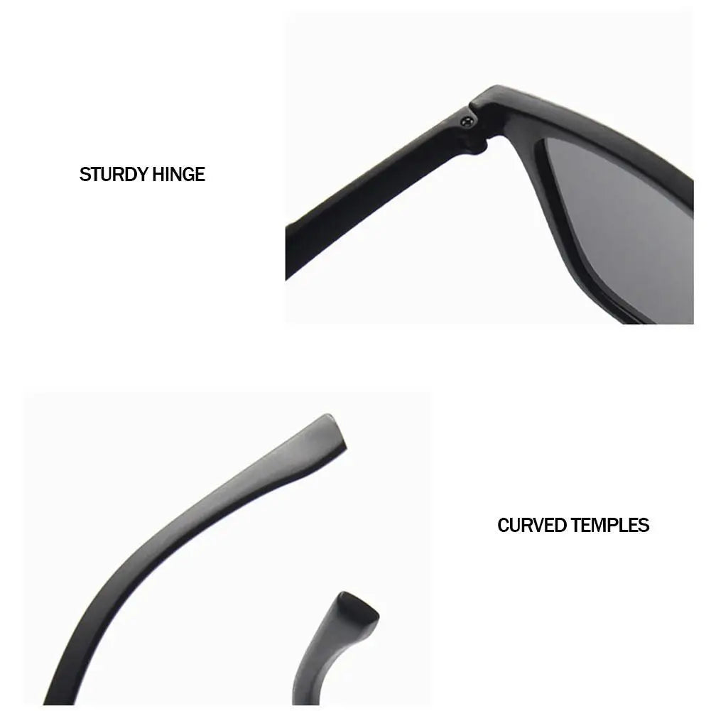 New Large Retro Square Frame Sunglasses Fashion Sun Glasses Men Driving Fishing And Riding Eyewear UV400