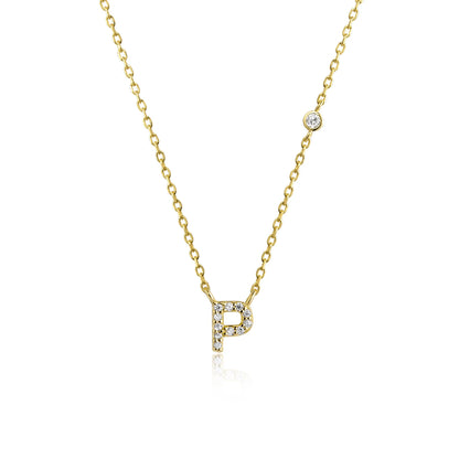 VEWANT New 925 Sterling Silver Monogram Initial Letter A M Pendant Long Chain Necklace Crystal Fine Jewelry Luxury Fine Jewelry