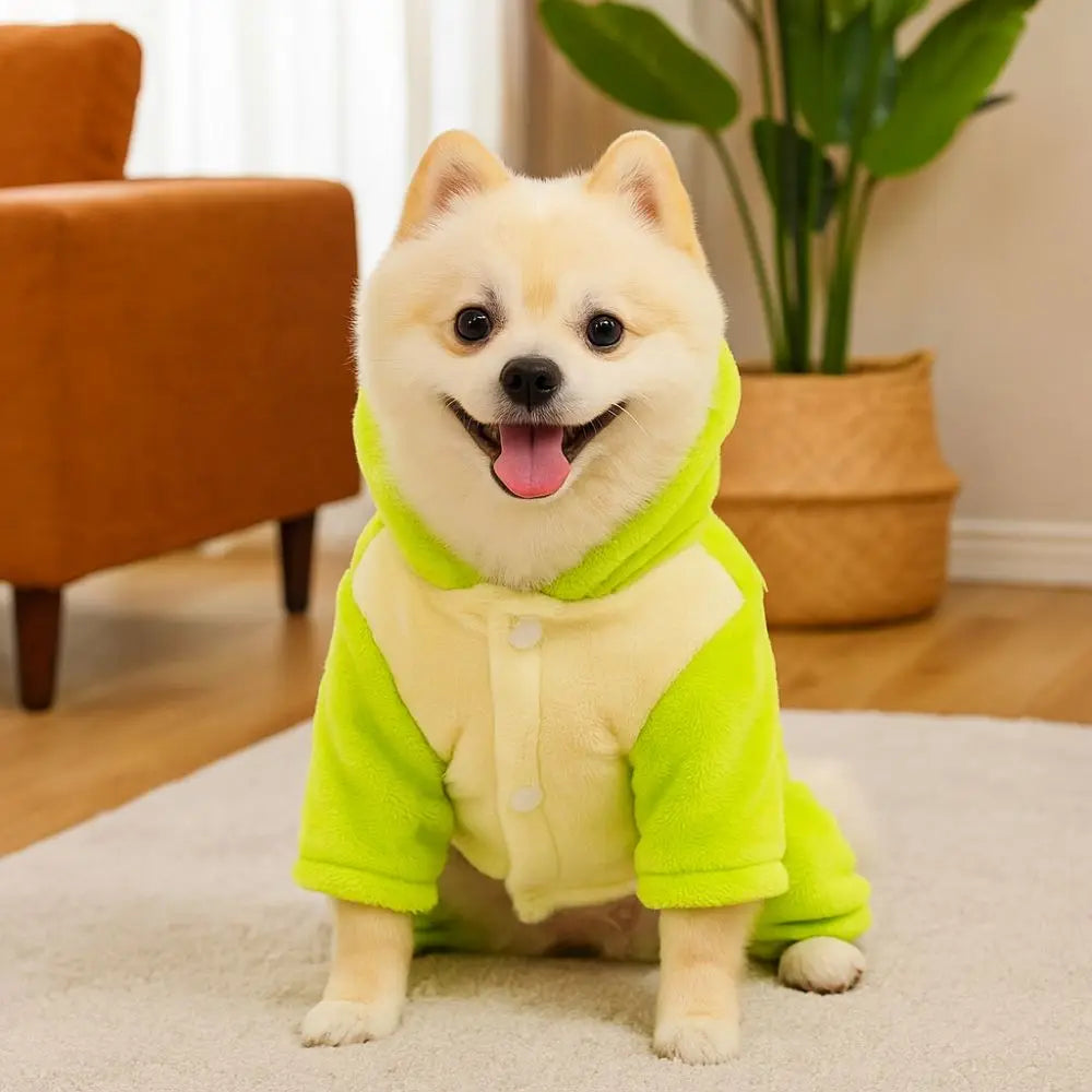Pet Clothing Flannel Dog Warm Jumpsuits Dinosaur Shape Cute Puppy Pajamas Soft Comfortable Pet Dog Hoodie Indoor Wear