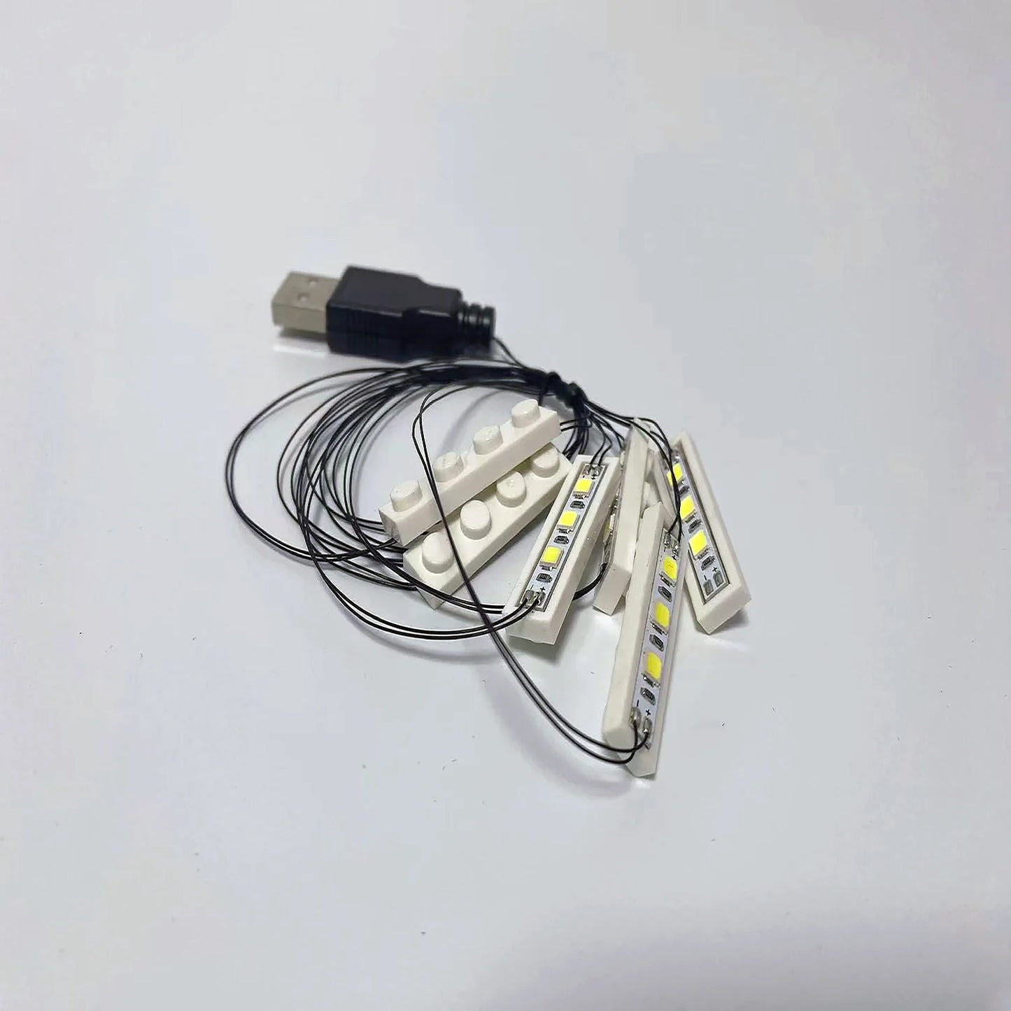 LED Brick Lighting Four/Six in One, Connected in Series, Powered by USB,Light up your building blocks