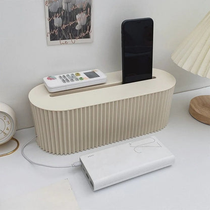 Large Capacity Wire Management Box Dustproof Desktop Organizer for Power Strips Chargers Cables Data Line Storage Case