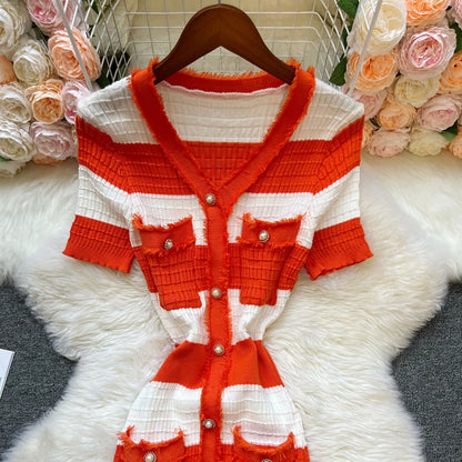 YuooMuoo Brand Fashion V-neck Women Knit Long Dress 2025 New Elegant Office Lady Wrap Hips Split Bodcyon Sweater Dress Vestidos