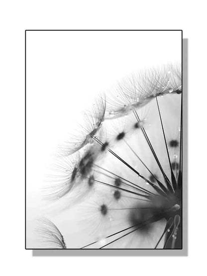 Modern Black and White Plant Dandelion Wall Art Minimalist Print Canvas Painting Posters for Living Room Modern Home Decor