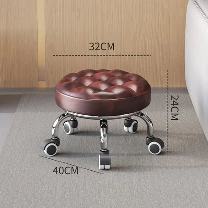 Universal Wheel Stool for Household Use, with Wheels for Wiping the Floor, Small Stool for Learning to Walk with Children