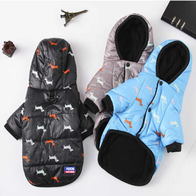 Hot selling pet clothing hooded cotton coat cat and dog clothes thickened warm pet clothes in autumn and winter
