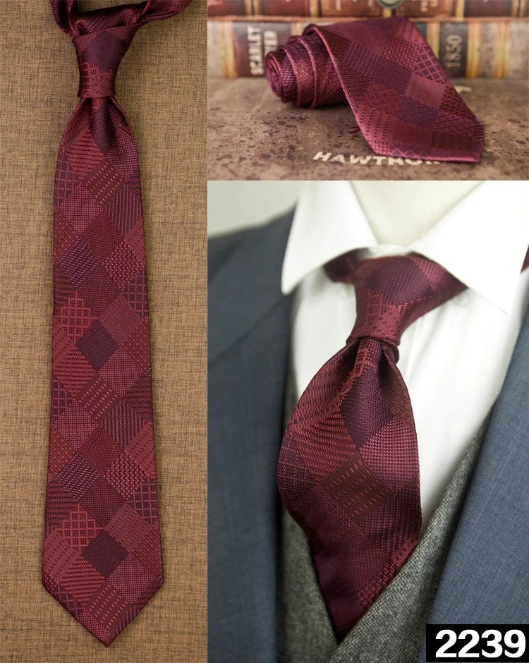 Ties Unusual Pattern Checked Abstract Polka Dots Stripes 100% Silk Jacquard Woven Fashion Brand New Casual Formal Party
