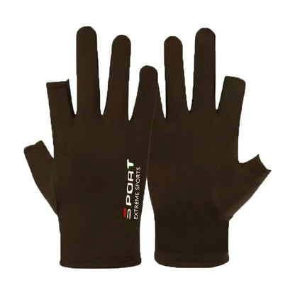 Sun Protection Gloves Half Finger Gloves Ice Silk Screen Gloves Men Fishing Gloves Women Gloves Summer Sunscreen Gloves