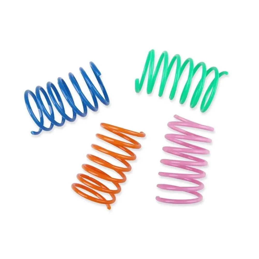 Colorful Plastic Spiral Spring Cat Toy Durable Interactive Kitten Chewing Pet Supplies