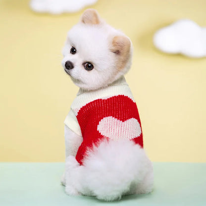 Pet Knit Sweater Autumn Winter Warm Elastic Turtleneck Two Leg Dog Cat Clothing Multi Color Striped Pattern Pet Apparel