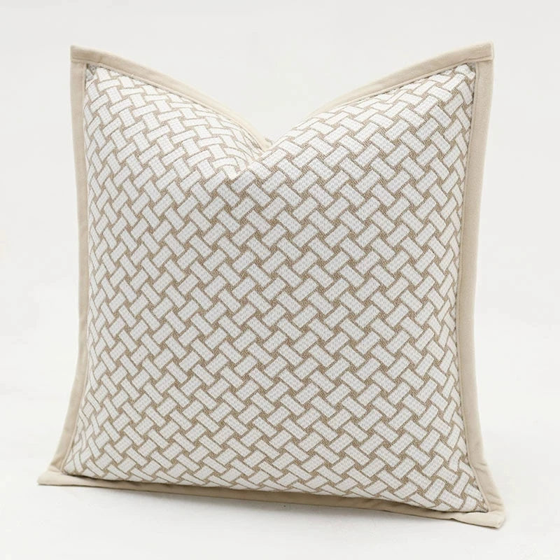 High End Luxury Geometric Jacquard Cushion Cover Modern Premium Pillow Covers Decorative 45x45/50x50cm Home Decor Designer