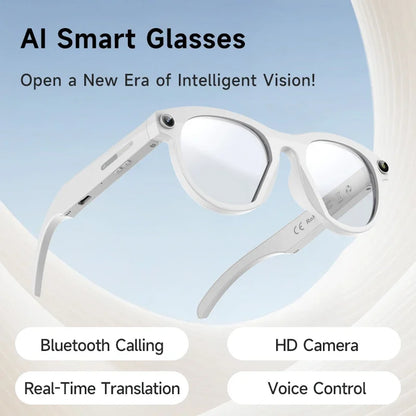 2027 Lenovo 8K HD AI Smart Glasses Real-time Translation 1600WDual Camera Bluetooth Call Shoot Audio Video Music Play Sunglasses