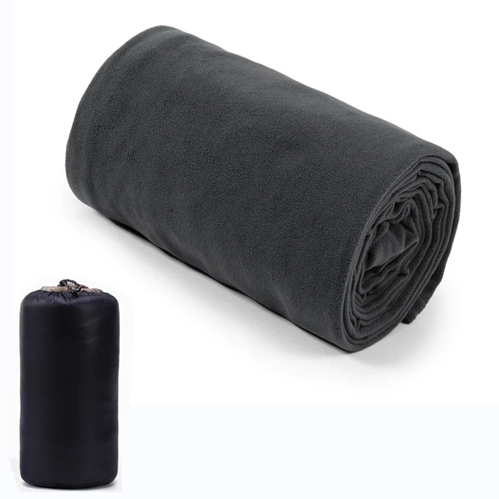 Outdoor camping warm sleeping bag 180x80cm adult fleece sleeping bag with inner packaging bag ultra lightweight and portable