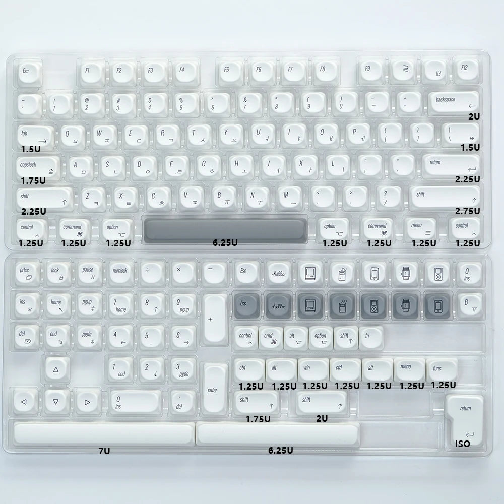 KBDiy 143 Keys/Set Russian Japanese Korean Matcha Keycap Green KOA PBT Keycaps for Mechanical Keyboard Caps for GMK67 GMK64 61