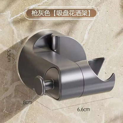 Shower Holder 360°Adjustable Self-adhesive Shower Head Stand Bracket, Suction Cup Shower Head Holder Bathroom Accessories