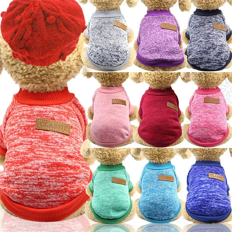 Cute Dog Clothes for Small Dogs Soft Pet Dog Sweater Clothing for Dog Winter Chihuahua Clothes Classic Pet Outfit Accessories