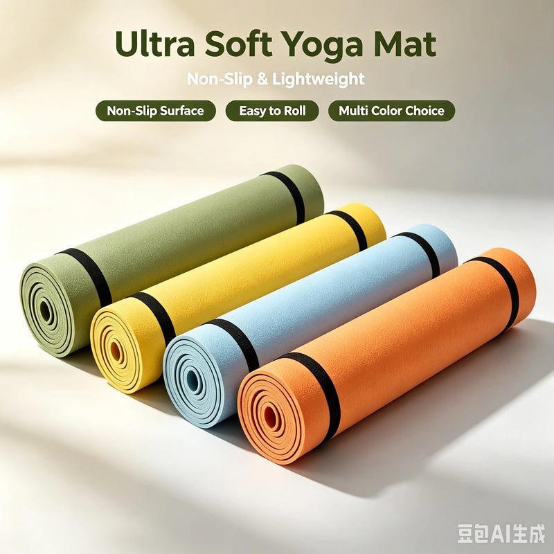  Yoga Mat Pilates Fitness Mat 180x50cm Non Slip Yoga Cushion Travel Fitness Exercise Pad for Women Home Gym Floor Workout