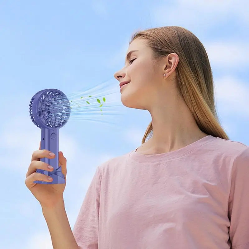 Portable Handheld Fan Powerful USB Adjustable Portable Fan Personal Cooling Device For Daily Commuting Car Travel Beach Trips