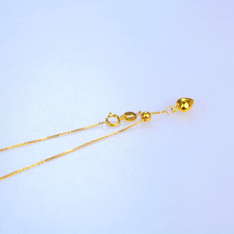 Love pure 18K yellow gold necklace pendant Fine Jewelry au750 Fine Jewelry Chopin chain Light luxury versatile wendding party gi