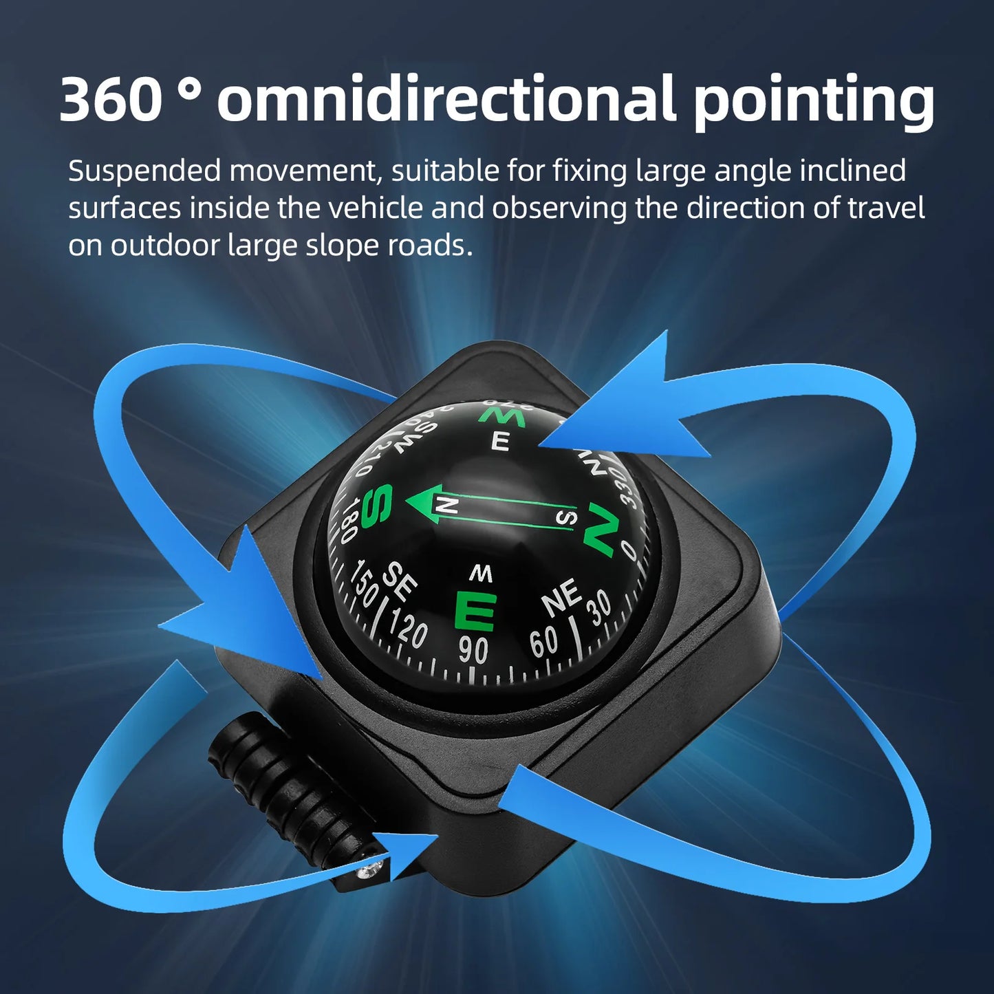 Auto Vehicle Navigating Car Compass Car Dashboard Navigation Compass For Outdoor Boat Hiking Portable Folding Camping Equipment