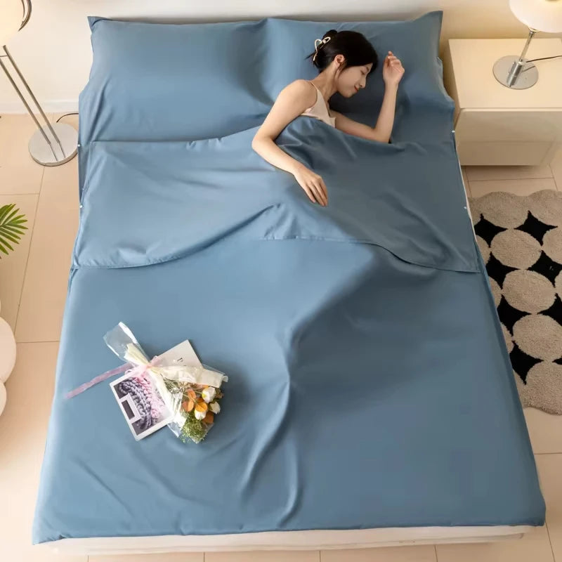 Sleeping Bag Light Liner Cotton Sheet For Camping Travel Summer Portable Dirty-proof Sleeping Bag Hotel Outdoor Full Sheets Set