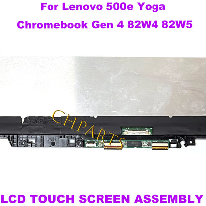 12.2“ 1920*1200 WUXGA For Lenovo 500e Yoga Chromebook Gen 4 82W4 82W5 LCD Touch Screen Assembly 5D11C95914 IPS 300nit 50%NTSC