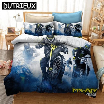 Motorcycle 3D Printed Bedding Set Duvet Covers Pillowcases Comforter Bedding Set Bedclothes Bed Linen