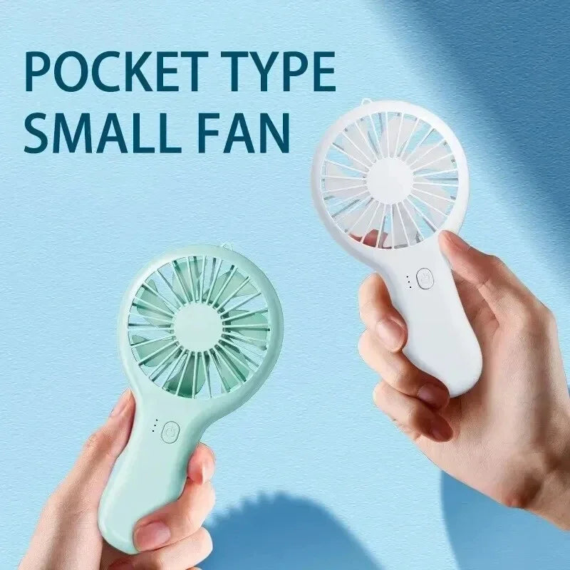 Portable Fan Mini Handheld Electric Fan Usb Rechargeable Handheld Small Pocket Fan  Air Cooler Desktop Office Travel Pocket Fan