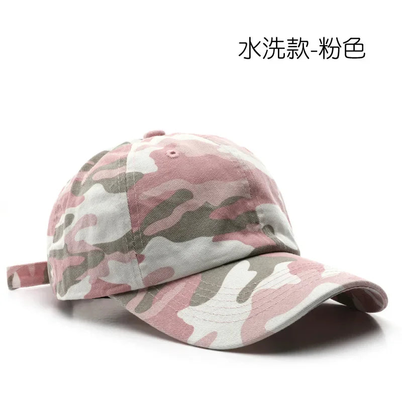 Japanese Style Street Tide Brand Soft Top Camouflage Baseball Cap Female Face Little Wild Peaked Cap
