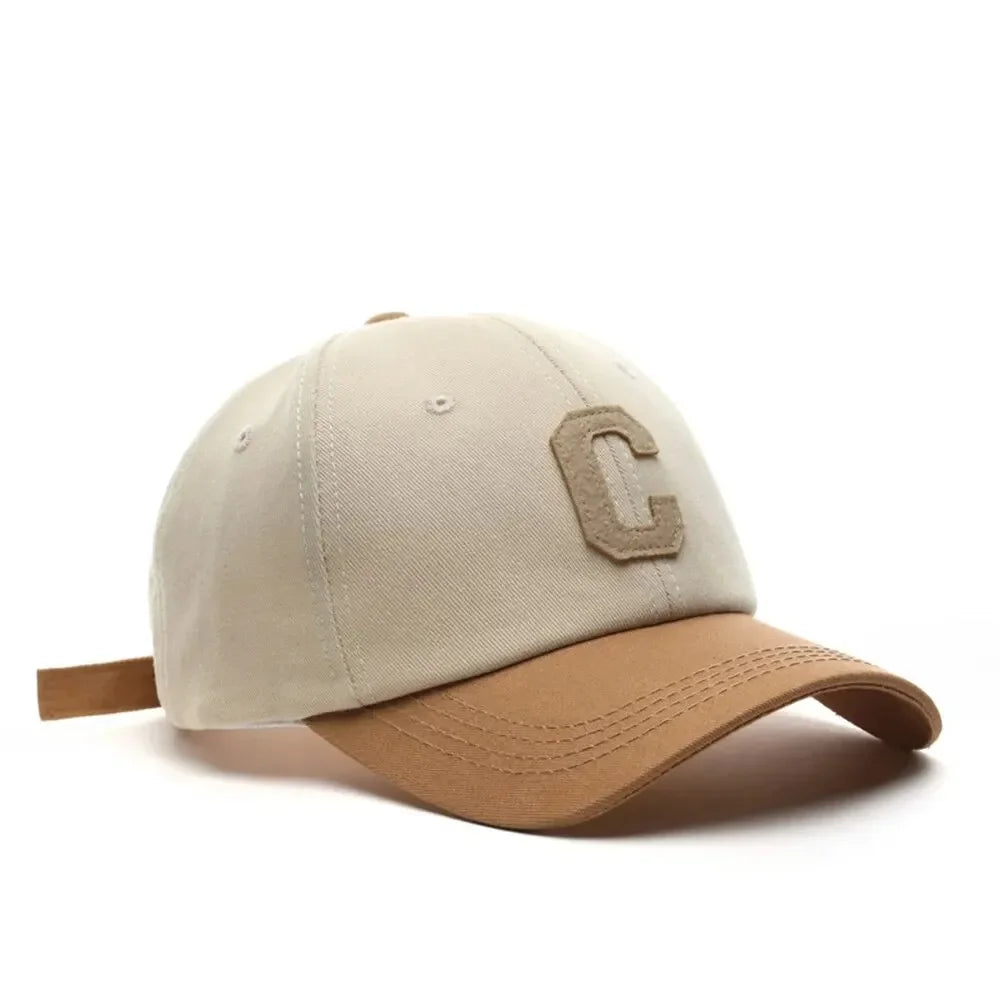 Baseball Cap for Women and Men Hat Fashion Letter C Patch Hat Summer Sun Visors Caps Color Block Design for Casual Wear
