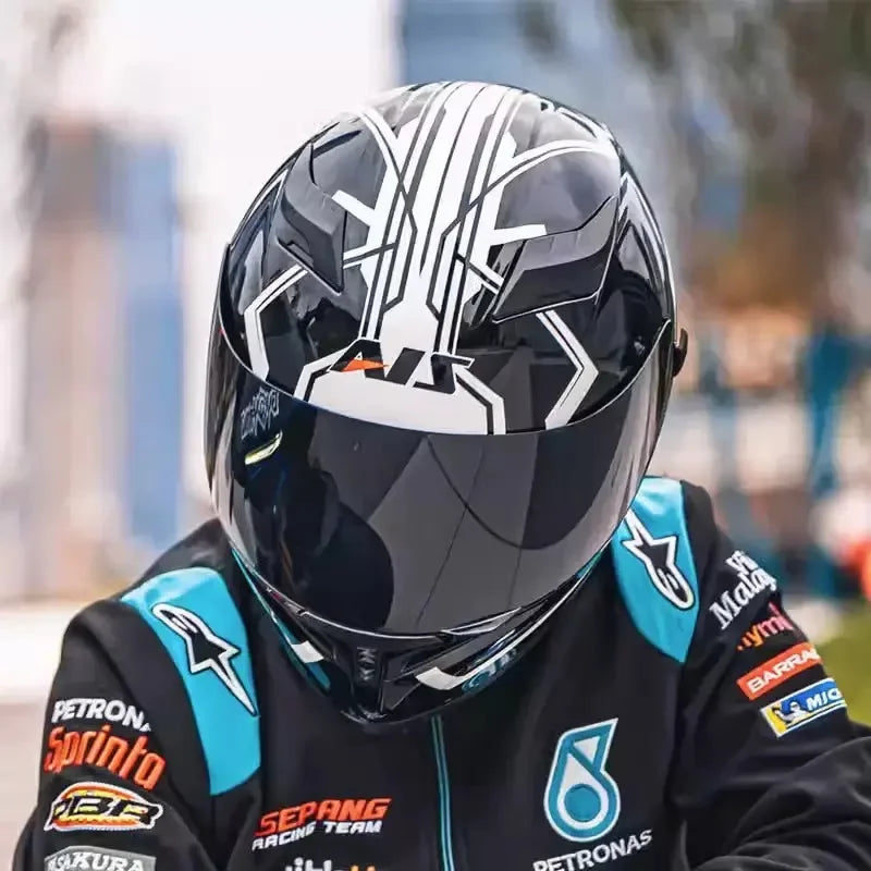 Motorcycle Helmet Full Face Double Lens Off-road Racing Helmet  Capacetes De Moto DOT Certification Motocross Cascos Para Motos