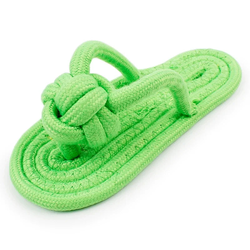 Pet Cotton Rope Slipper Knot Toy For Small Dogs Interactive Chew Toy Dental Clean Teeth Grind Tartar Control Non Toxic Dog Toys