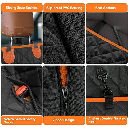 Universal Waterproof dog car seat cover for back seat pet car seat cover with Mesh Window Double-layer thickening Anti-dirty